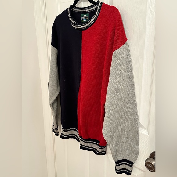 Cotton Crew Neck Vintage Sweater - Picture 2 of 9